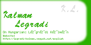 kalman legradi business card